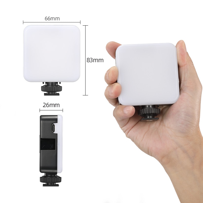 LED 68R 6W RGB Mini LED Video Light 2000mAh Built-in Battery 5500K Photographic Lighting U Bright 2700K-6500K Vlog Fill Light