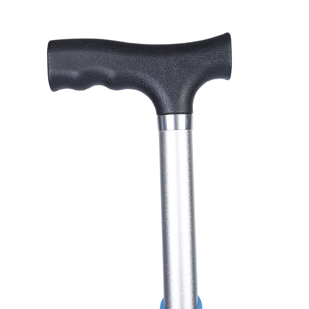 Aluminum Folding Cane Stool Telescopic Adjustment Height Multi-Function Cane Chair Elderly Portable Tools