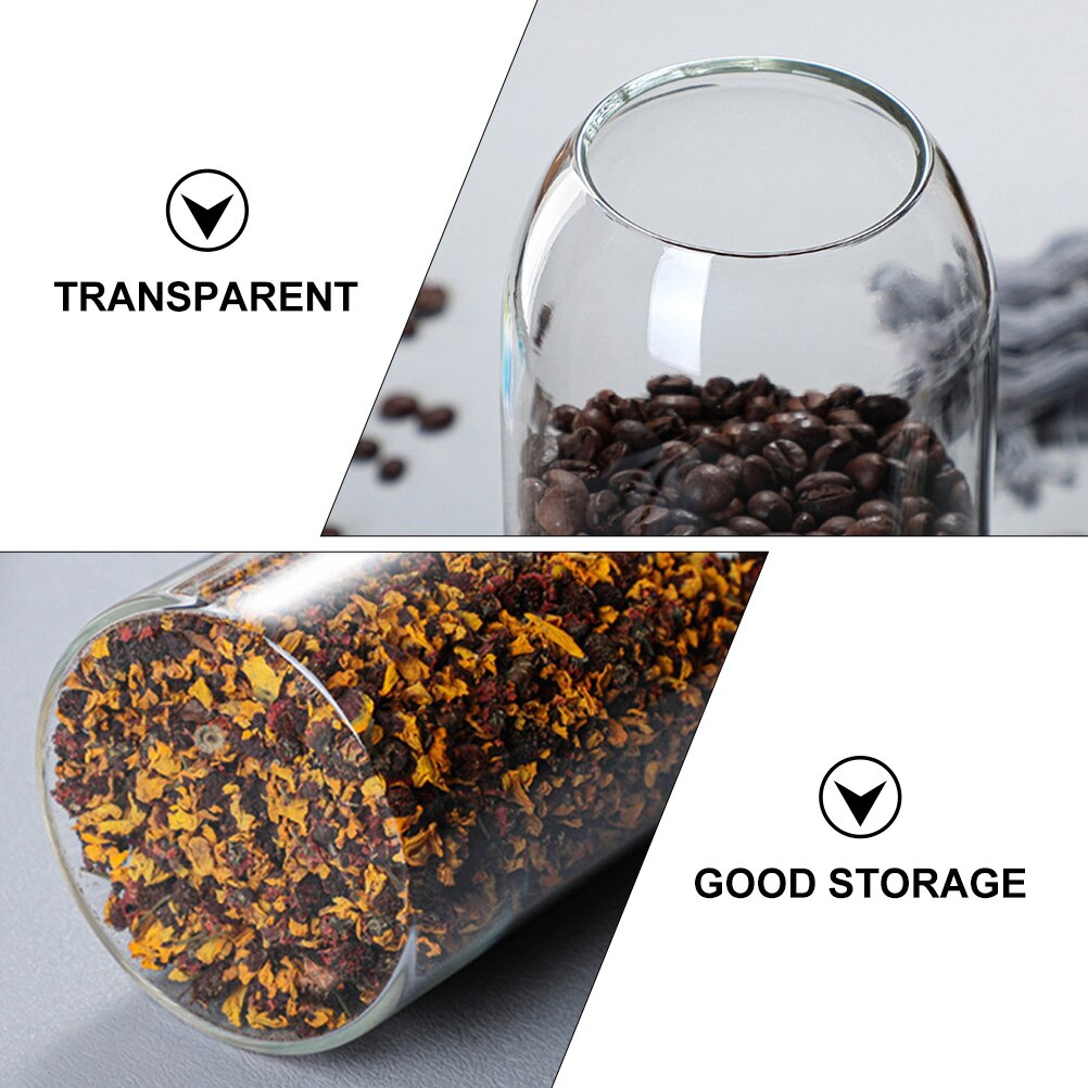 4pcs Glass Storage Jars Kitchen Food Storage Bottle Sealed Containers With Cork Kitchen Accessories