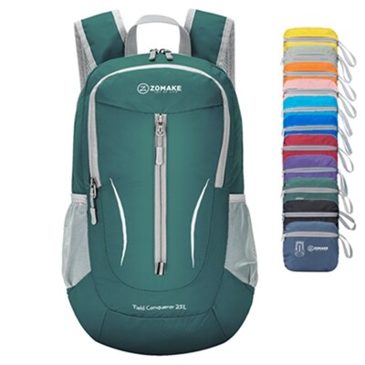 25L ZOMAKE Lightweight Packable Backpack Water Resistant Hiking Daypack, Small Travel Backpack for Women Men: navy green