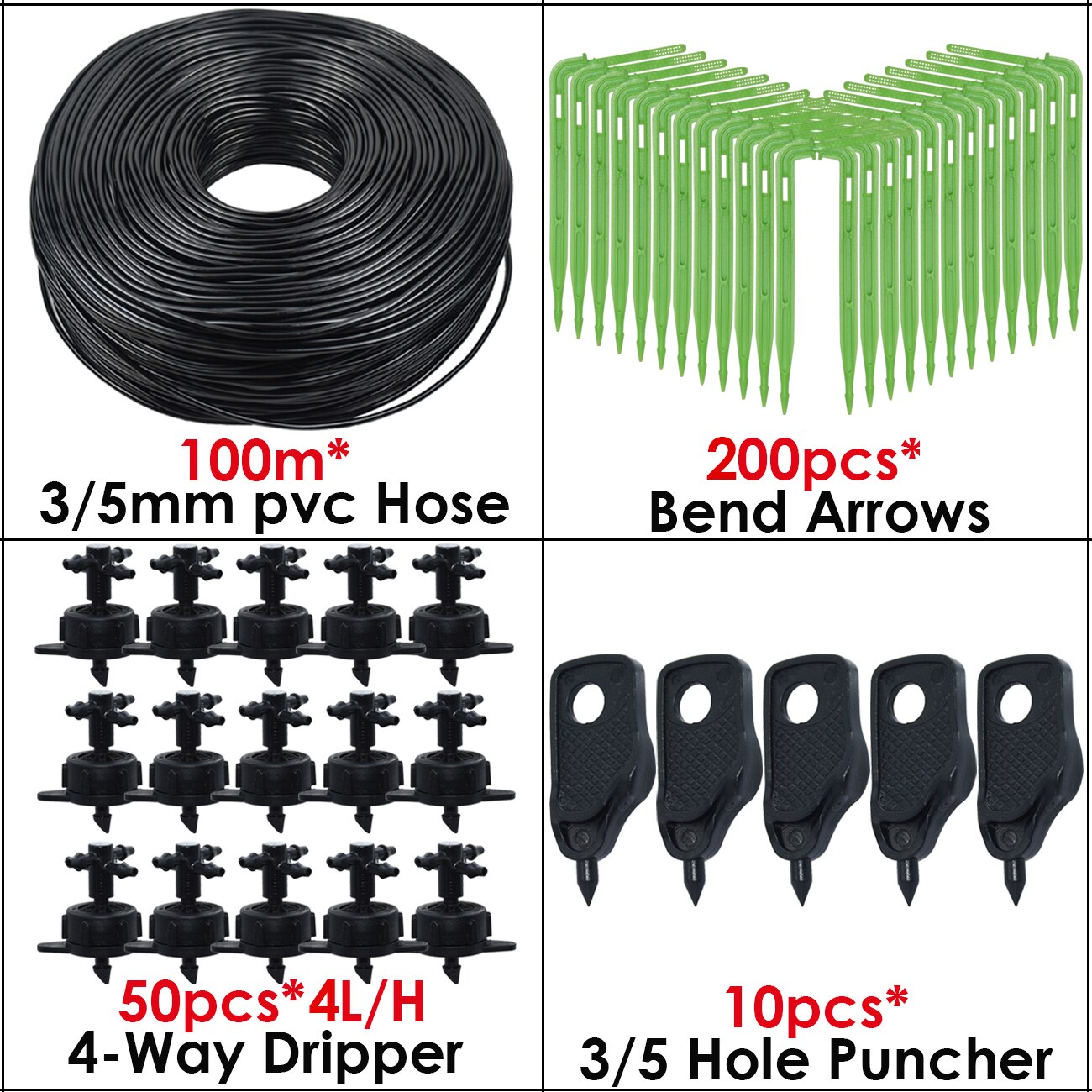 KESLA 10-100M 4L 8L/H Garten Mikro Tropfen Bewässerung Emitter Bewässerung Systeme Bausätze 3/5mm Pfeil Tropfer Vergossen Bonsai Gewächshaus