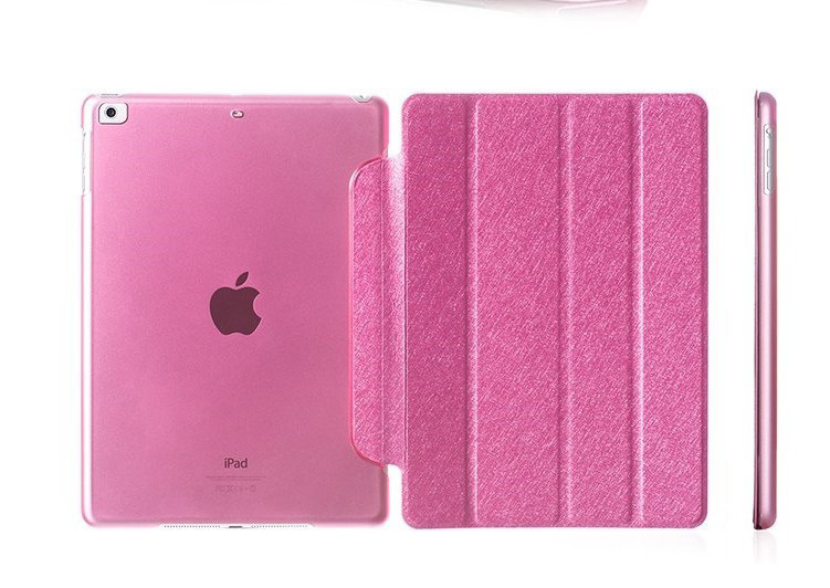 Hoes voor apple ipad mini, ultraslanke hoes met automatische slaap-/waakfunctie, slimme flipstandaard, pu-leren hoes voor ipad mini 1, 2, 3, fundas: Roze