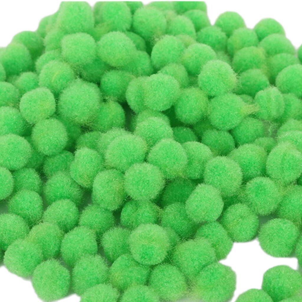 200 Pcs Kinder Mini Handwerk Dekoration Pompoms Flauschigen Kleine Kugeln Rot und Grün