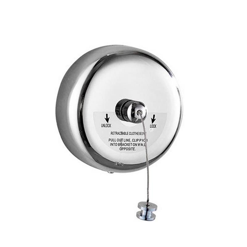 304 Stainless Steel Wall Hanging Clothesline Telescopic Invisible Wire Rope Bathroom Drying Rack Round Real Line Clothesline