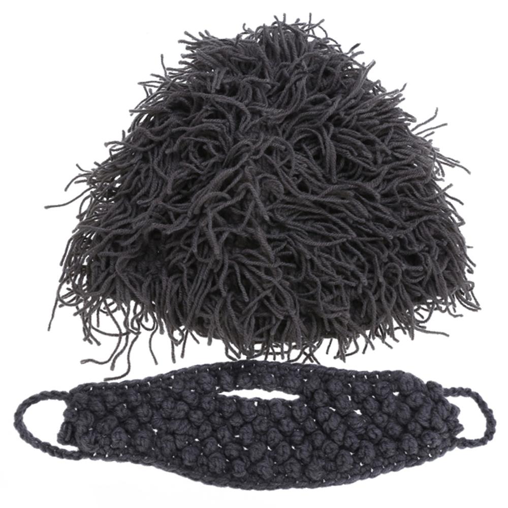 NaroFace Handmade Knitted Men Winter Crochet Mustache Hat Beard Beanies Face Tassel Bicycle Mask Ski Warm Cap Funny Hat