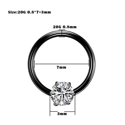 1PC Copper Nose Piercings Septum Piercing Nose Rings Piercing Orelha Cartilagem Septum Ear Tragus Piercing Nariz Body Jewelry: B2102