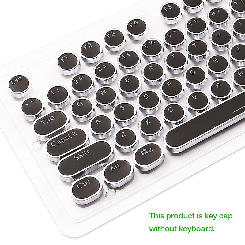 -Spieler Runde Für Schlüssel Kappe 104 Tasten Spielen Mechanische Tastatur Mit schick LED Steampunk Schreibmaschine Tastenkappen