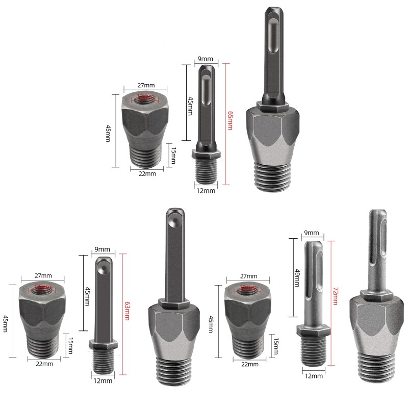 Electric Hammer Drill Bits Core drill Bit Adapter Concrete Hole Saw Arbor Adapt M0XC