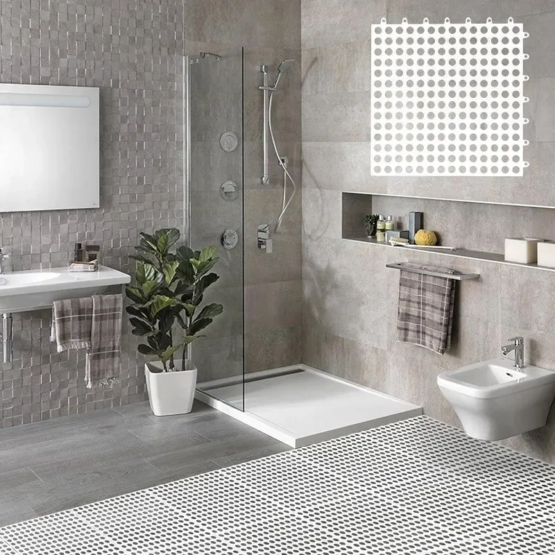 In elkaar grijpende rubberen vloertegels Antislip zwembadmat Zacht PVC Splicing Douchemat Outdoor Kussen Mat voor Badkamer Dek Afvoer Zwembad