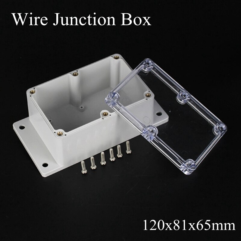 120x81x65mm ABS Plastic IP65 Waterproof Wire Junction Box Clear Outdoor Case Transparent Connector Project Box Mounted Enclosure