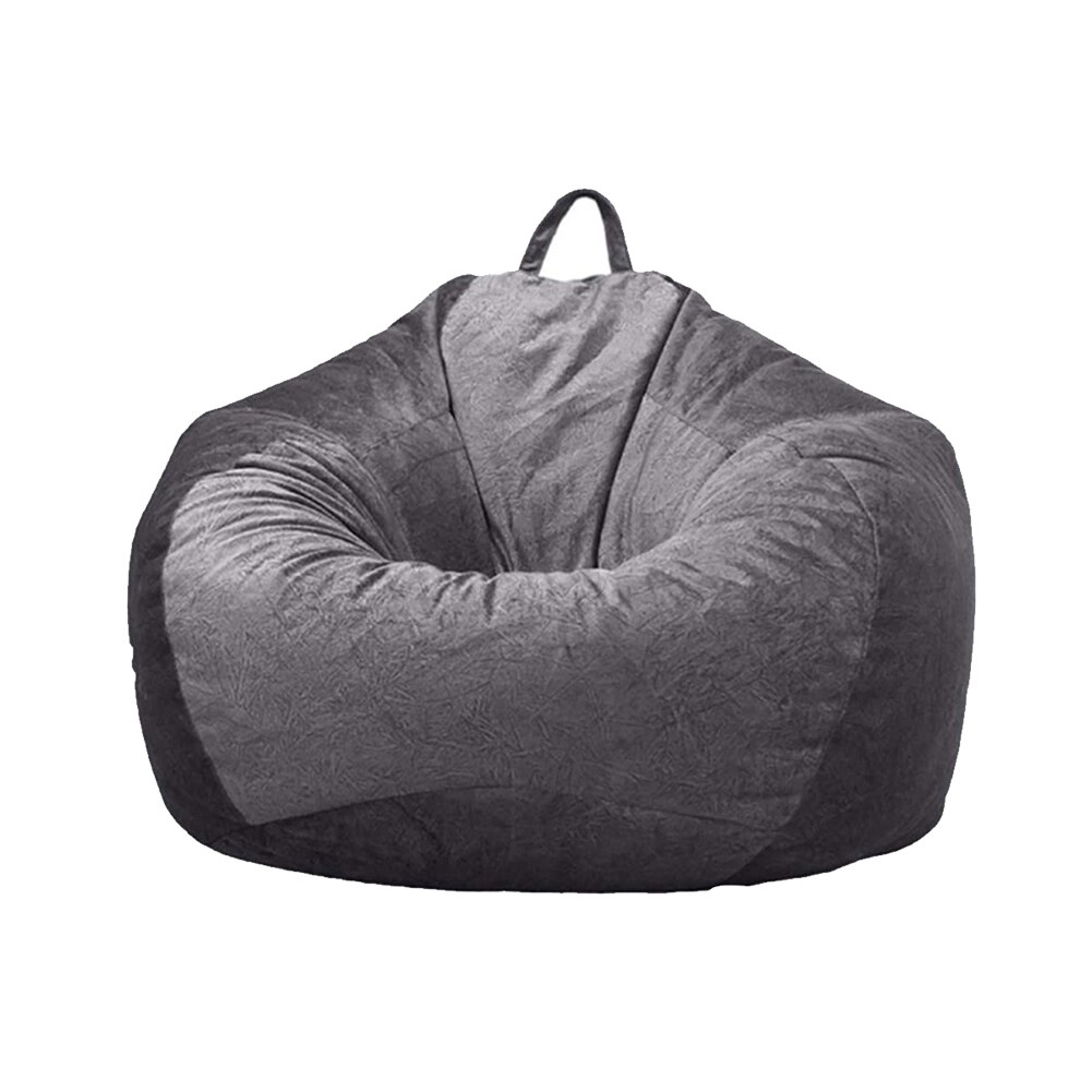 Kontor multifunktions tvättbara vuxna barn bönsäck stol täcka hem mjukt stort sovrum dammtätt utan att fylla möbler delar: Mörkgrå 75 x 95cm