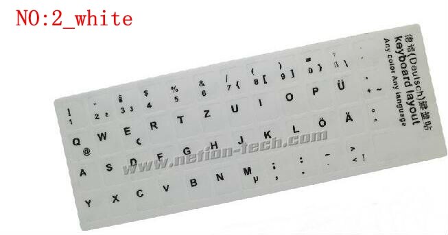 ! Laptop/computer German/Deutsch keypad label sticker, Eco-environment Plastic German keyboard stickers: White