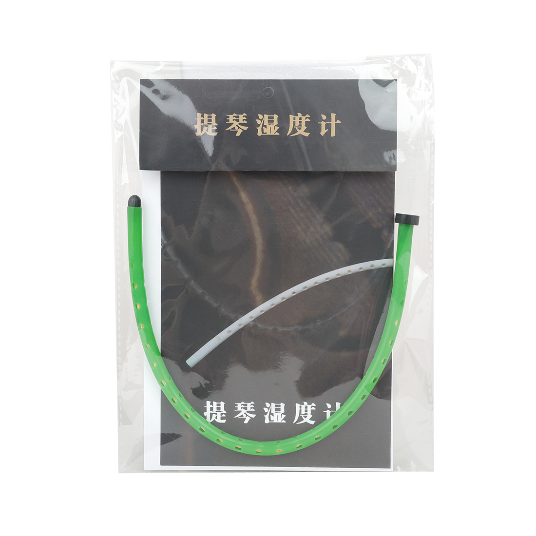 Indicador de humedad para violín LN196, humidificador con higrómetro de goma verde, adecuado para mantenimiento de violín, accesorios desplumados