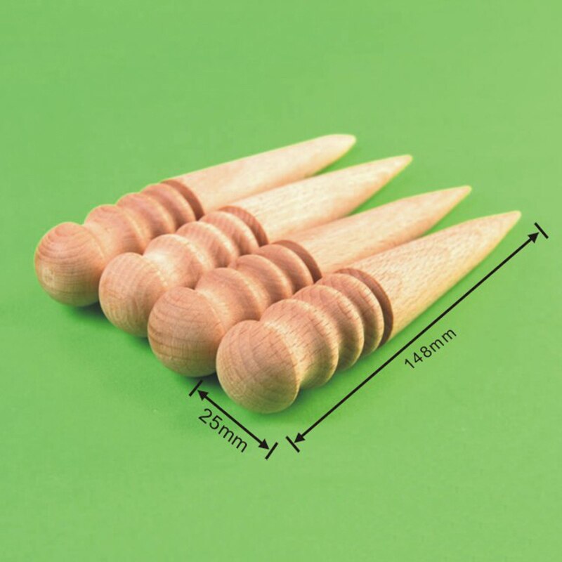 1 Pcs 15cm Leather Edge Slicker Round Wood Leather Burnisher Leathercraft Tools