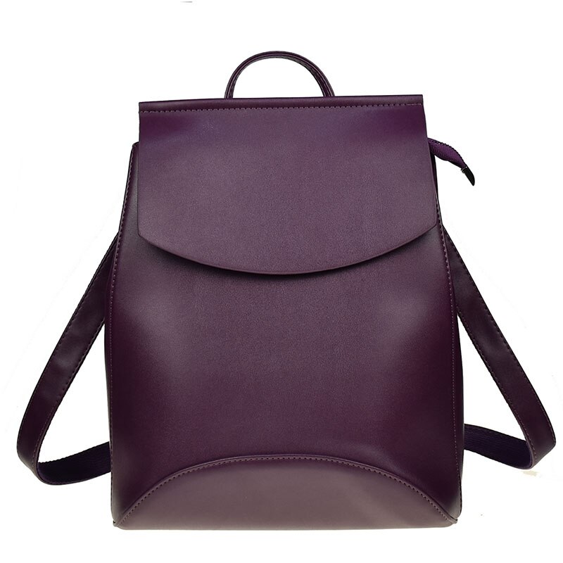 Mochila de para mujer, mochilas de cuero juvenil de para chicas adolescentes, bolso de hombro de colegio para mujer, mochila: dark Purple