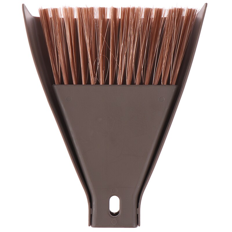 Mini Desktop Broom and Dustpan Set and Brush Cleaning Tool Household Dust Pan: Coffee