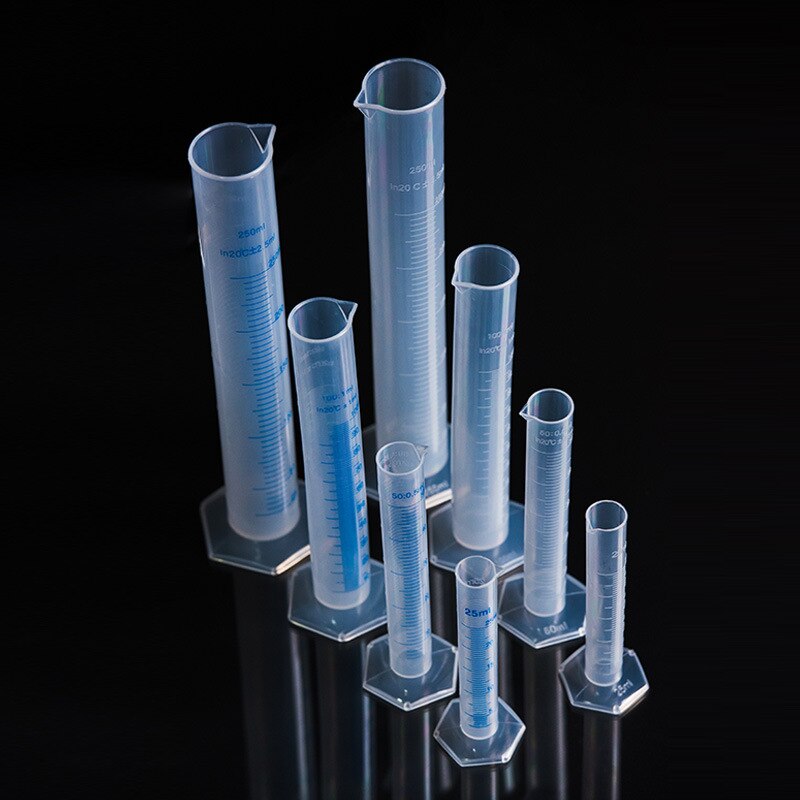 1000ml plast målecylindre laboratoriet leverer blå linje målecylinder