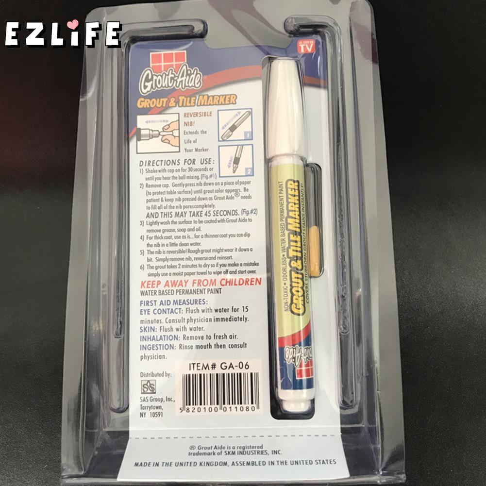 Waterproof Odorless Tile Repairing Non-toxic Grout Aide Repair Ceramic Tile Marker Pen With Reversible Nib Bathroom
