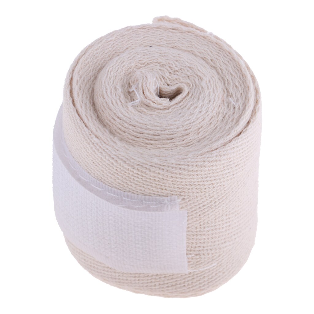 2.5M Boxing Hand Wraps for MMA Kickboxing Training Gloves Cotton Hand Wrist Support: white