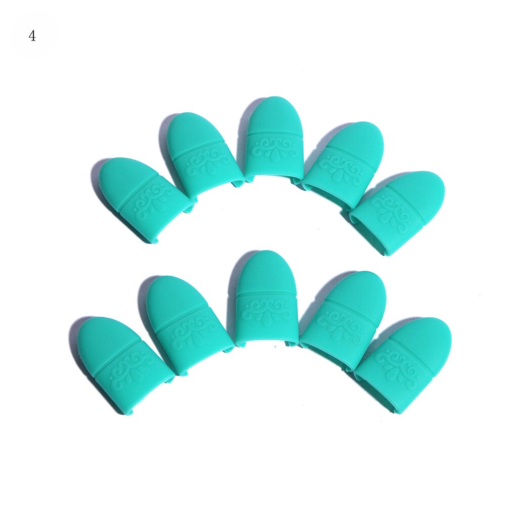 Pinzas de silicona para toallitas quitaesmaltes de esmalte UV en Gel de uñas, 10 Uds. De pinzas para retirar esmalte de uñas en Gel, herramienta reutilizable para limpieza de uñas, TSLM2