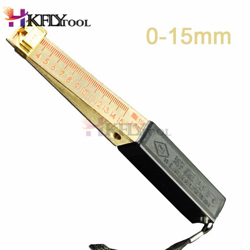 Kupfer Verjüngt Fühlerlehre 0,5mm/0,2mm Genauigkeit Keile Nicht-fühler 0-15mm Stecker Messgerät Fühler messen lineal Für Gebäude lücke Messgerät