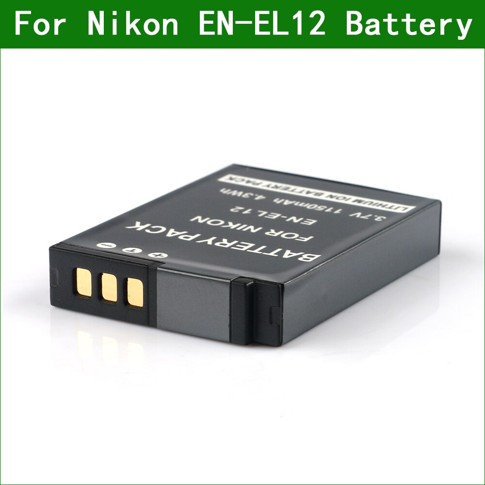 EN-EL12 ENEL12 es EL12 batería para cámara Digital Nikon COOLPIX S9300 S9400 S9500 W300 A900 S9900 B600