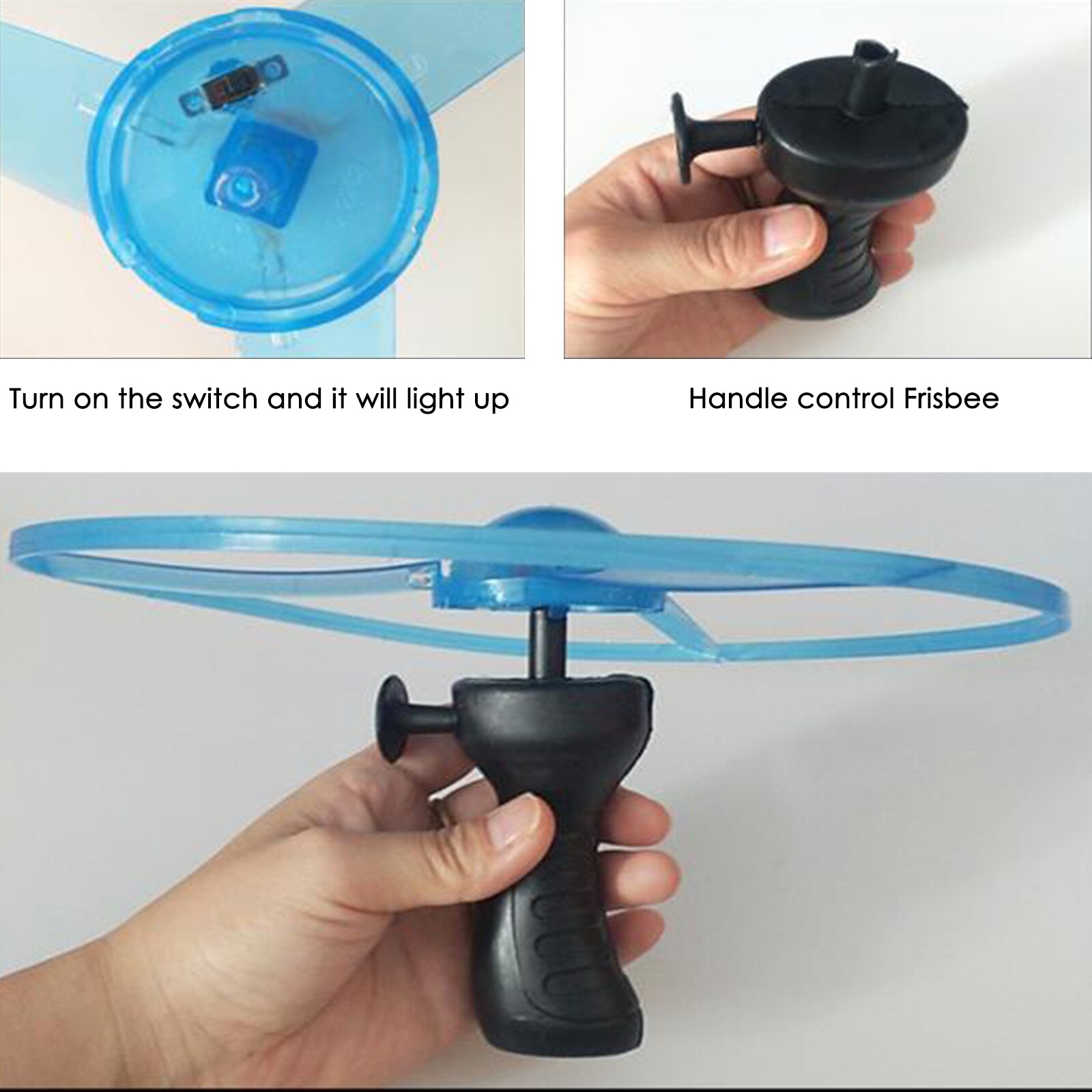 1Pc Fun Outdoor Sport Pull Lijn Schotel Speelgoed Led Verlichting Ufo Ouder-kind Interactie Creatieve 7 Kleur Spin-Off