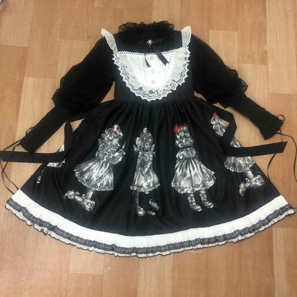 Vestido gótico Lolita para chicas, vestido de Ángel oscuro, serie Lolita, vestido JSK de Soufflesong, vestidos Kawaii AFC533