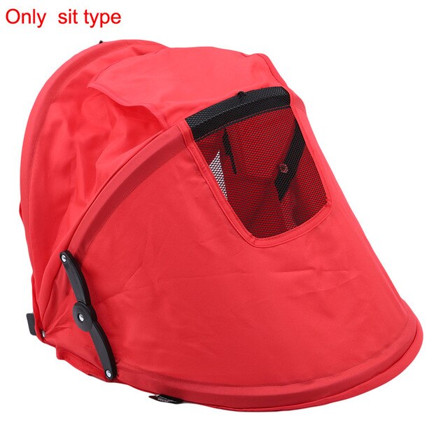 Parasol de protección para cochecito de bebé, cubierta de dosel, accesorios para cochecito de bebé, visera de coche, parasol: Rojo