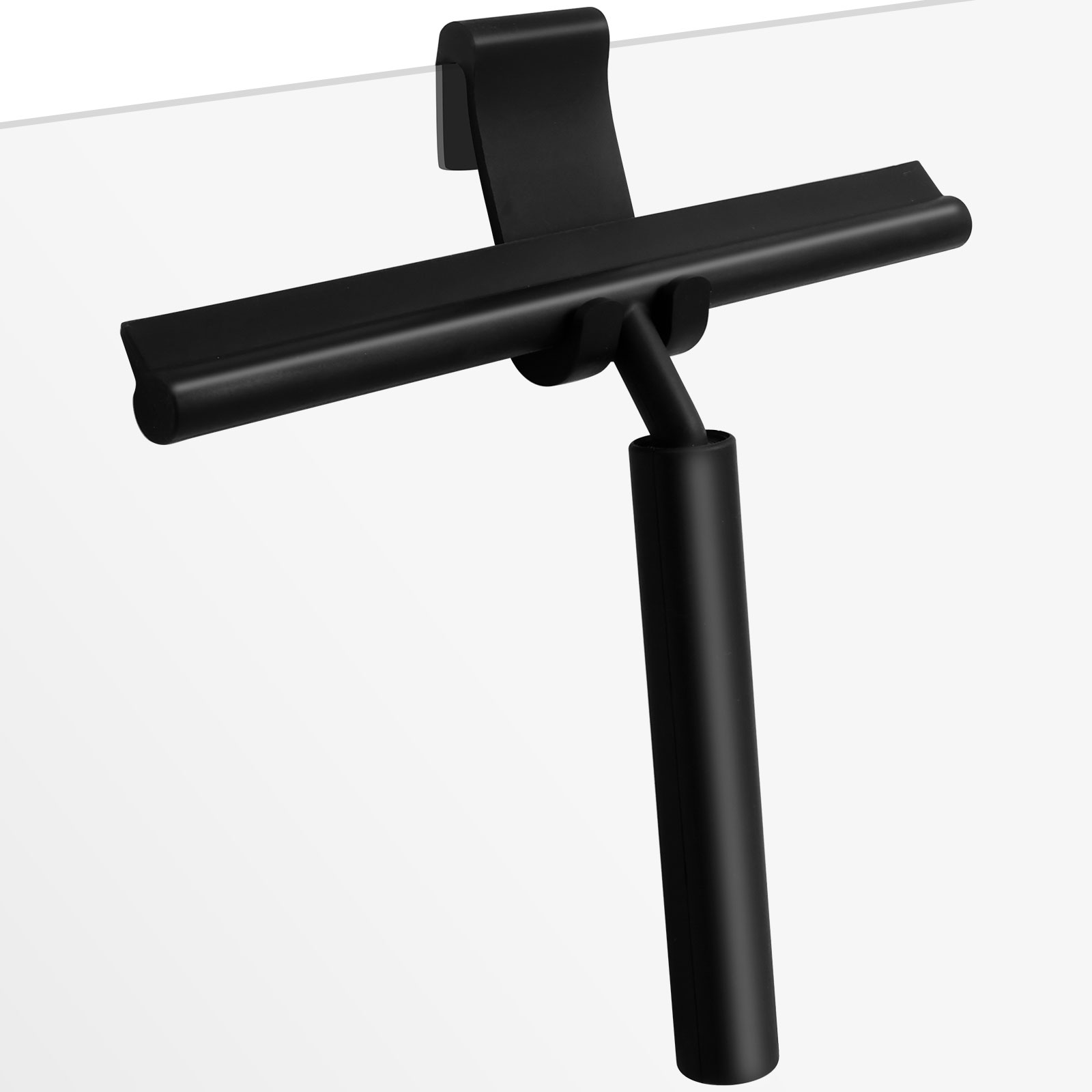 Raclette de douche télescopique pour salle de bain, épurateur de sol, grattoir de porte en verre et Silicone en acier inoxydable avec crochets, outil de nettoyage: Default Title