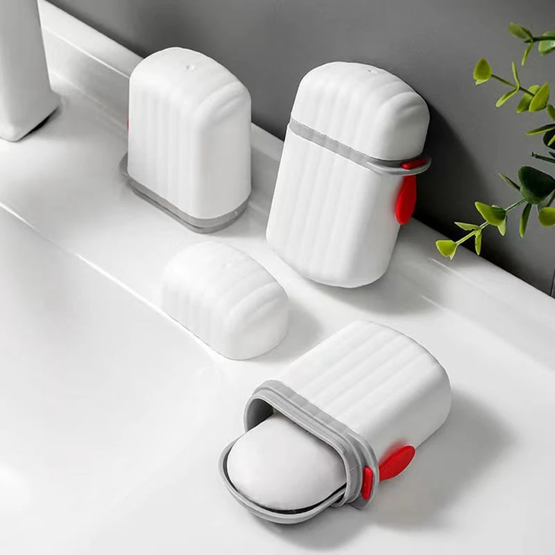 Portable Sealed Waterproof Soap Box for Travel, Hiking, and Camping - Draining bathroom accessories soap case