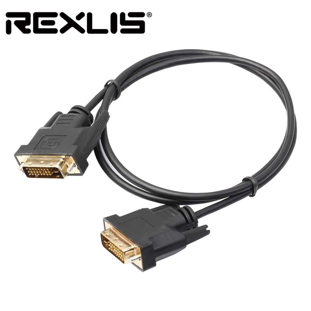 Rexlis højhastigheds dvi kabel 1080p forgyldt stik han-han dvi til dvi 24+1 kabel 1m 1.8m 2m 3m til lcd dvd hdtv xbox