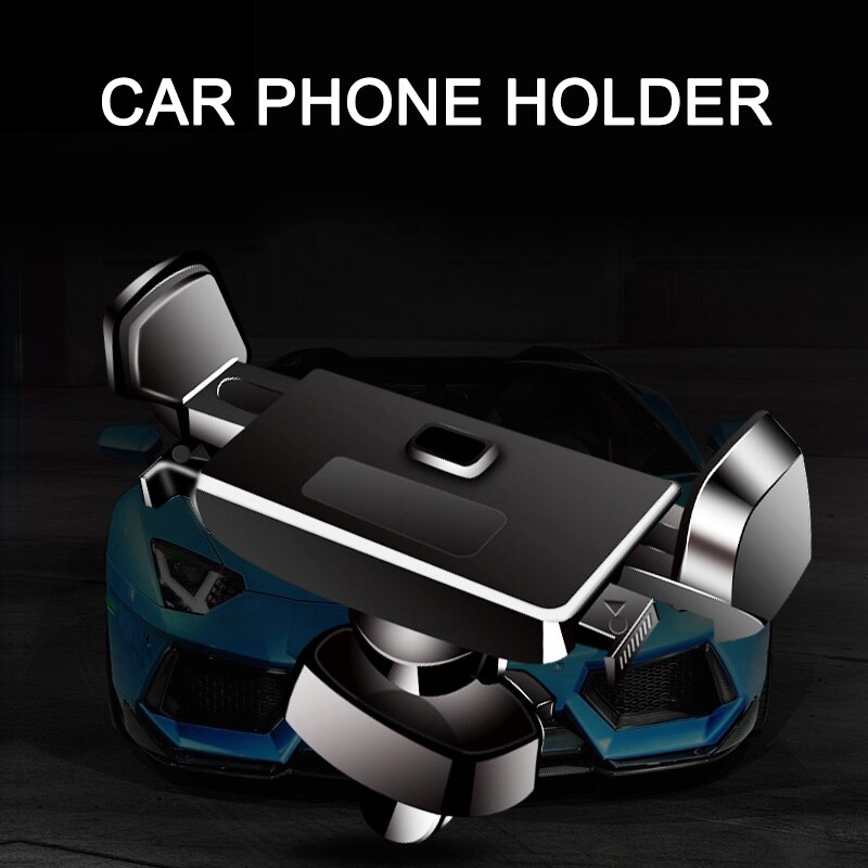 Car Cell Phone Mount Car Air Vent Clip Holder Universal Stand Hands Free Cradle Adjustable Black CSL88