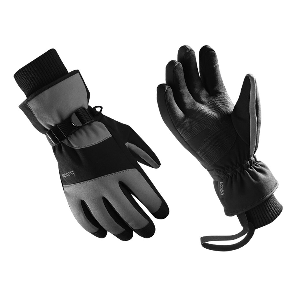 . hommes gants de Ski polaire Snowboard gants motoneige moto équitation hiver gants coupe-vent imperméable unisexe neige gant: GY / M