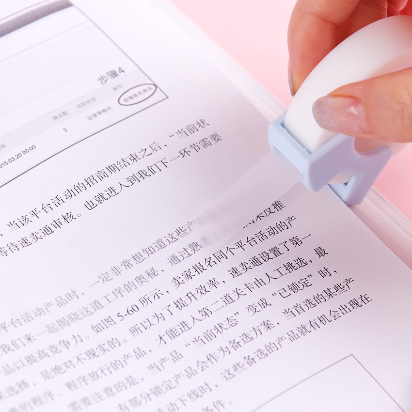 kawaii Transparent Masking Tape Blue/Pink Student Writing Copy Tape Cutting 2 Pieces Washi Tapes Stationery