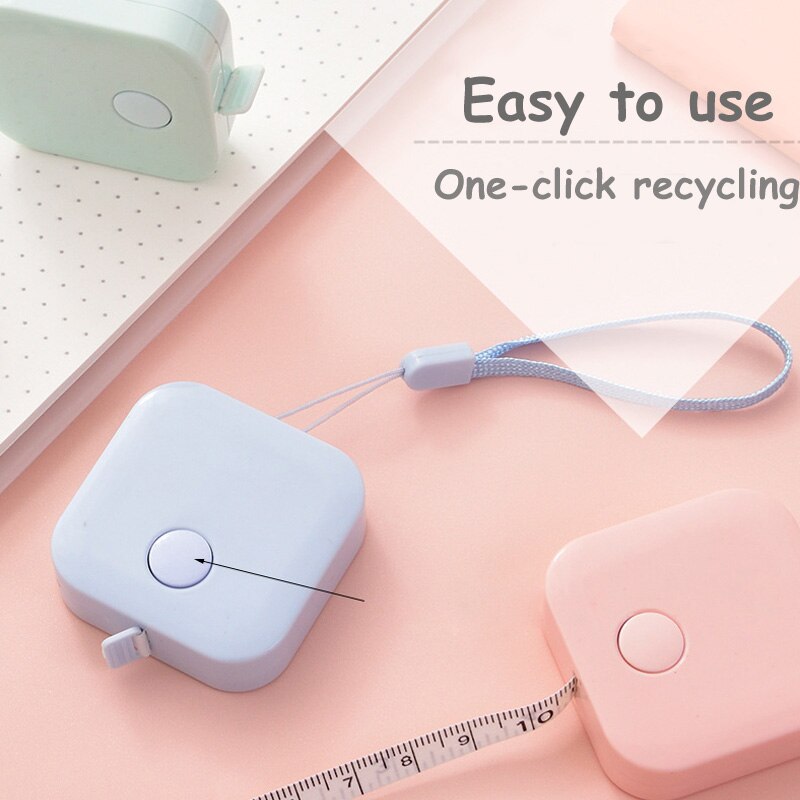 1Pcs /Pack Keychain Small Tape Measure Meter Tape Tailor Ruler 1.5 Meters Quantity Gauging Tools Mini Small Tape Tools