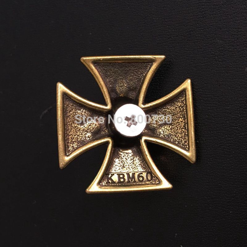 (KBM60) 10 pc 29.5mm Skull Cross Concho Westerse Paardensport Tack Concho Screwback Concho Leathercraft Antiek-Brons