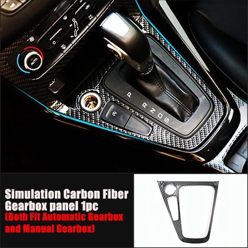 Car Accessories Gearbox Water Cup Holder Panel Trim Interior Decoration Frame sticker For Ford Focus 3 mk3: Carbon Gear panel
