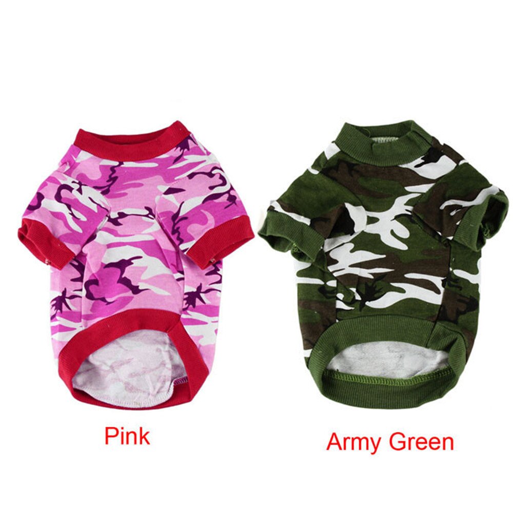 Ropa de camuflaje para mascotas, perros y gatos, sudadera con capucha, abrigo de camuflaje para cachorros, camiseta, tallas xs/s/m/l  #01