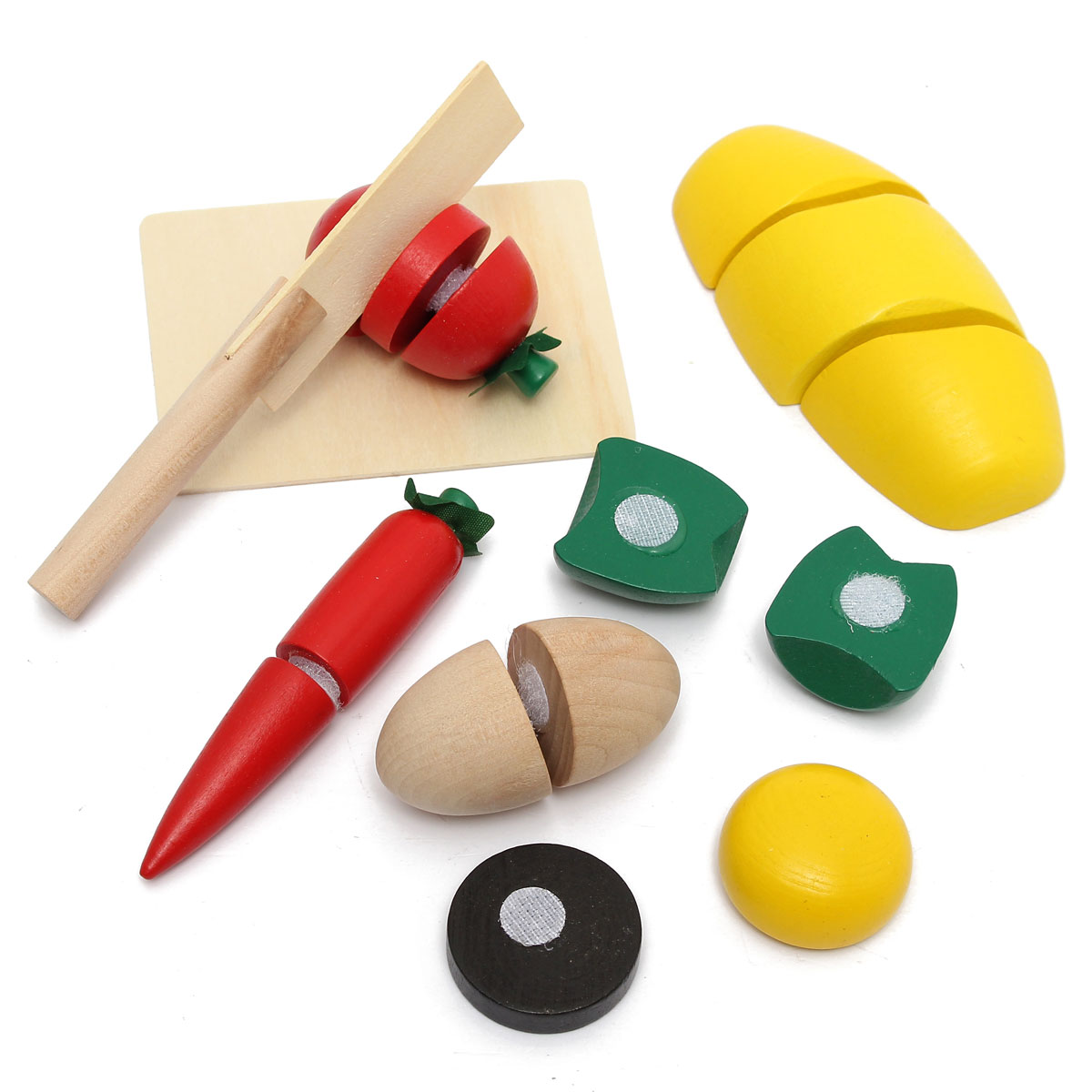 Keuken Pretend Play Speelgoed SetWooden Voedsel Fruit Groente Snijden Pretend Spelen Koken Educatief Speelgoed Beste Cadeau Blok Speelgoed WYQ