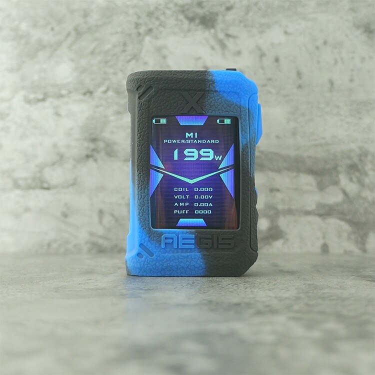 Protective Silicone Case Skin Cover Sleeve Wrap Shield for Geekvape Aegis X Mod 200W: Blue in black