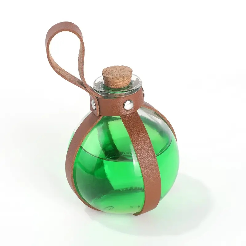 Renaissance Medieval Knight Viking Magic Bottle Pu Leather Halloween Cosplay Costume Props Larp Party Performance Accessories