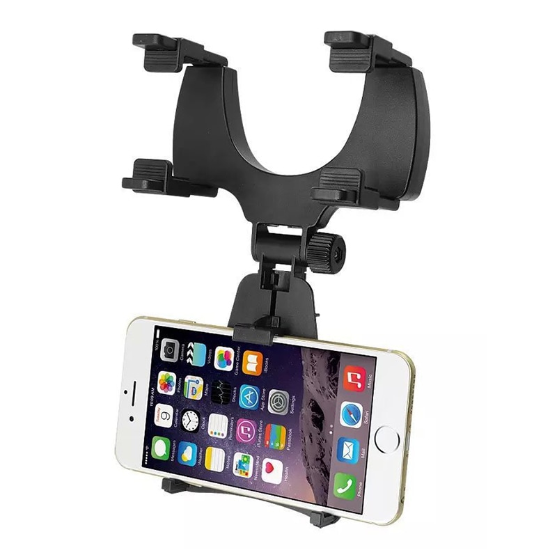 Adjustable Car Auto Rearview Mirror Mount Cell Phone Holder Bracket Stands For Samsung Huawei Xiaomi IPhone Mobile Phone GPS