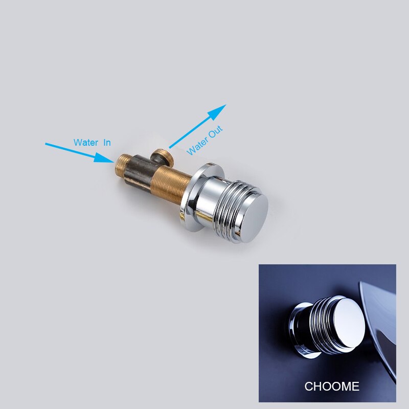 BAKALA And Retail Chrome Brass Shower Valve Square Style Single Handle Single cold Shower Faucet Control Valve: Yellow