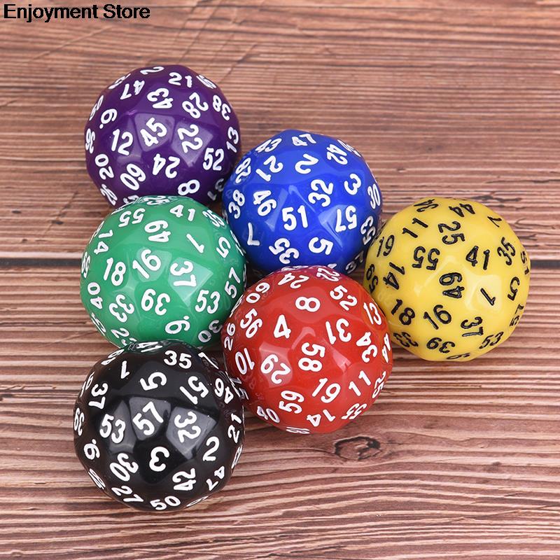 1 pçs 60 face dice para jogo polyhedral d60 multi face acrílico dice presente para os amantes do jogo trpg