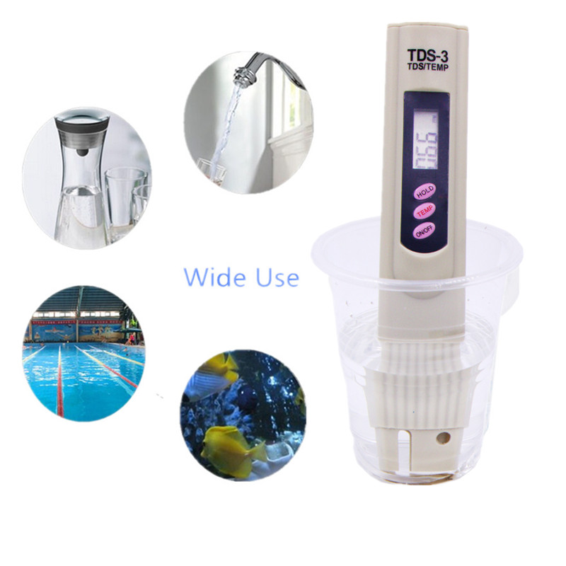 Pen Portable Digital TDS Meter Filter Measuring Water Purity Tester calibrate by HOLD TEMP BOTTON