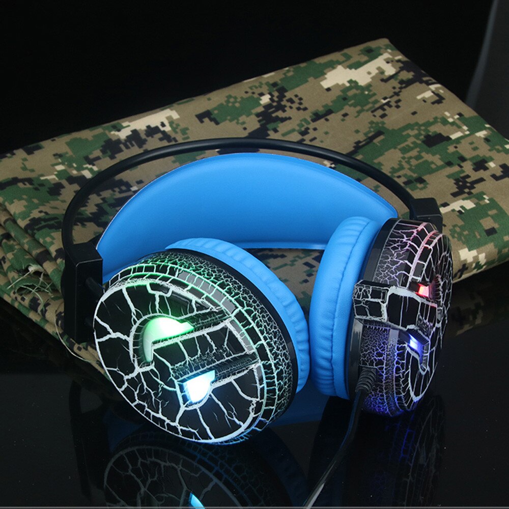 Gaming Headset LED Light Earphone Headphone With Microphone H6 For Computer Game PC Gamer Laptop