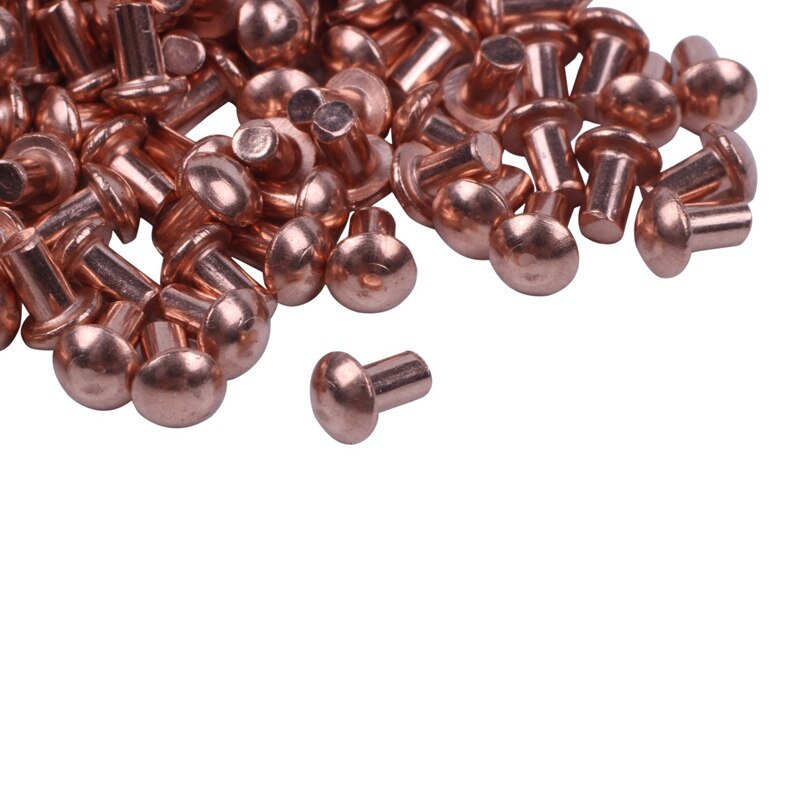 400 Pcs 5/64X1/8 Inch Ronde Kop Koper Solide Klinknagels Fasteners