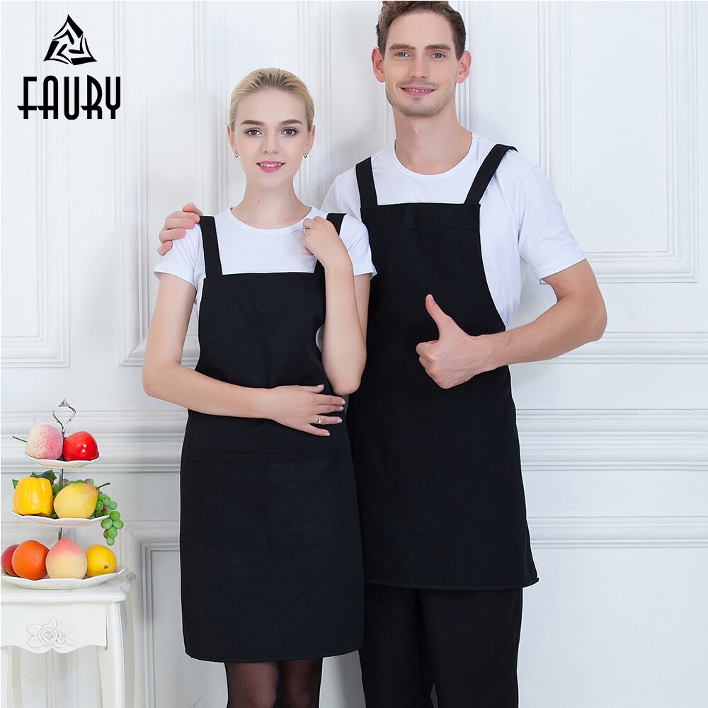 Unisex ren farve kok forklæde mad service restaurant køkken madlavning bbq catering kaffe tjener arbejdstøj uniform