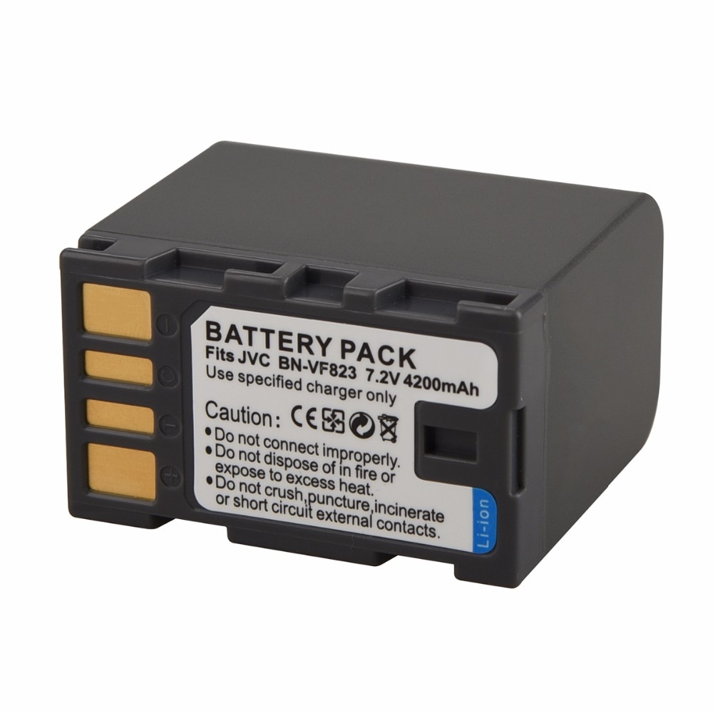 Batería recargable para cámara JVC BN-VF823 VF808 VF815 BN-VF823U, 4200mAh, 7,2 V, GZ-HD7, 1 unidad,